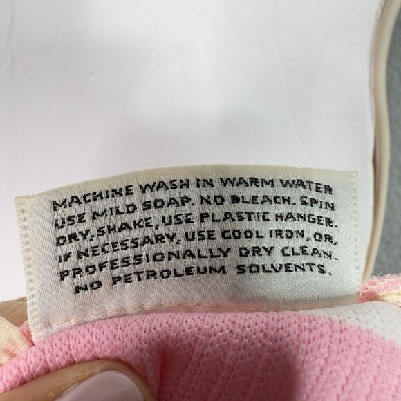 Vintage Lacoste David Crystal Sheath Dress Women 8 Pink White Striped Union Made - Picture 10 of 13